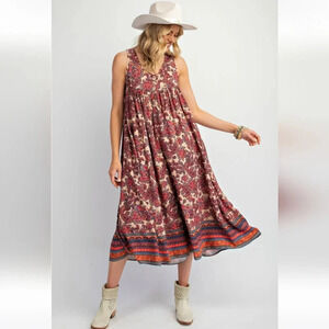 Easel Boho Print Jumpsuit Romper New